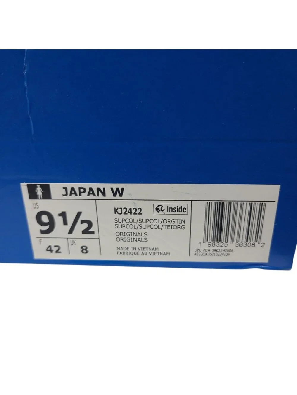 NEW Adidas Originals Women's Japan Denim Sneakers Sz 9.5 US Blue w/ Gold Accents